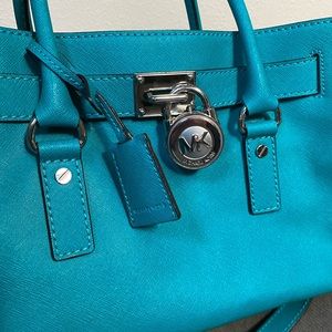 Michael Kors turquoise large satchel